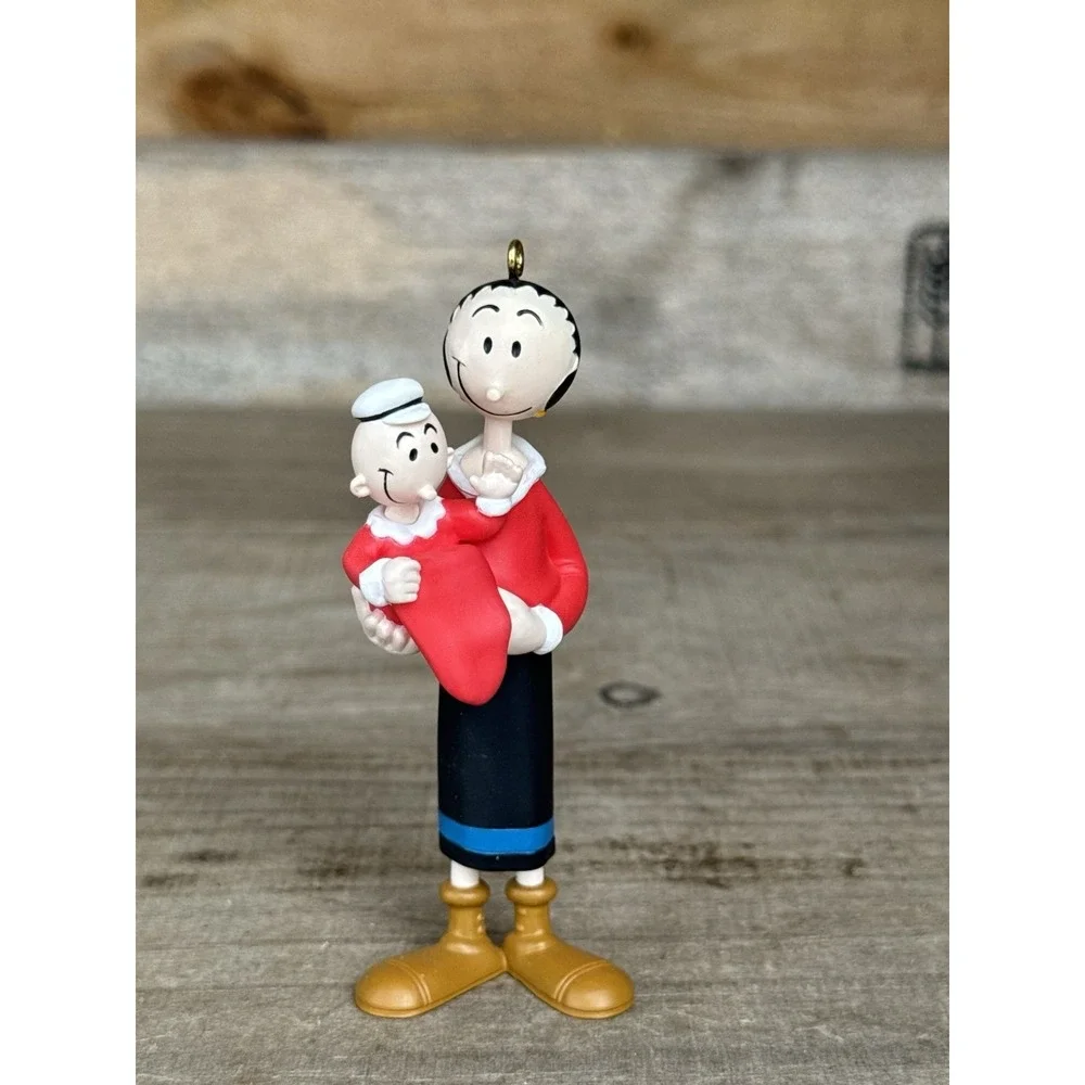 Vintage‎ Ornament Hallmark Keepsake Popeye Olive Oyl and Swee'Pea 1996